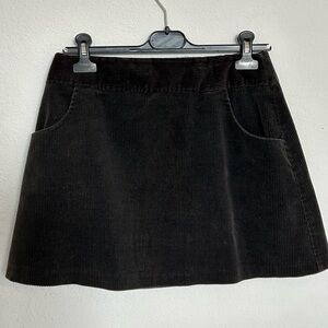 vintage 90’s corduroy brown mini skirt y2k